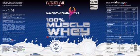 proteine pure whey etiquette de composition du produit
