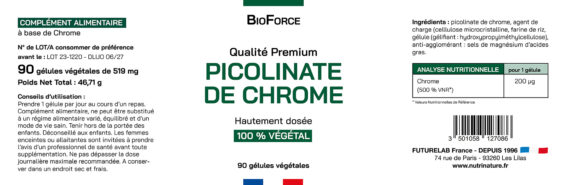 Etiquette CHROME BIOFORCE