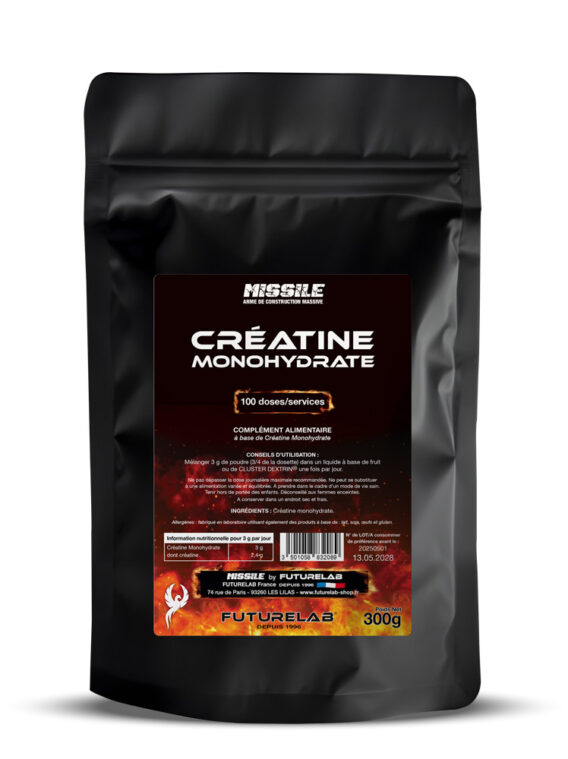 CRÉATINE MONOHYDRATE (poudre) 1 sachet CREATINE MISSILE