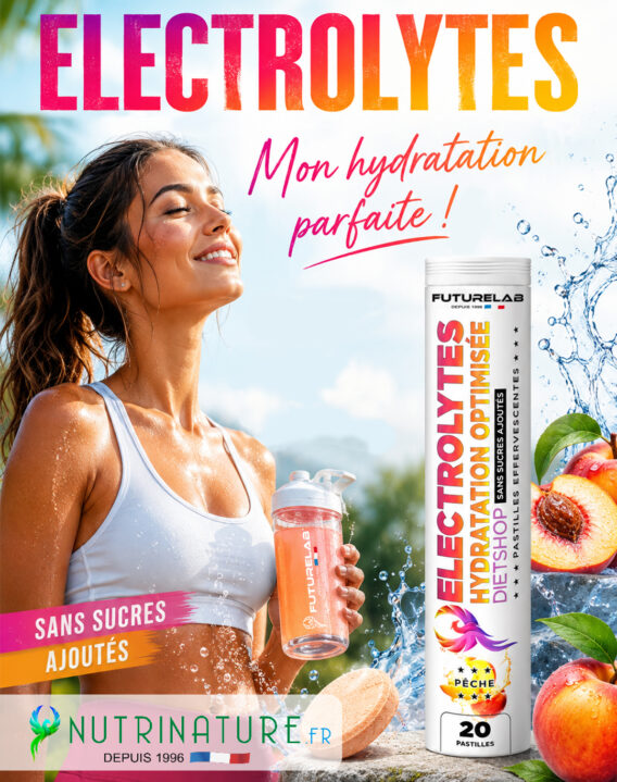 ÉLECTROLYTES Pêche 3 PUB electrolytes fb NUTRINATURE