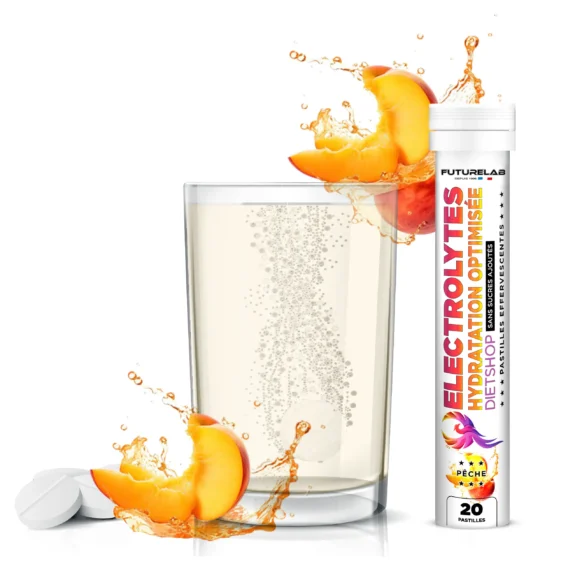ÉLECTROLYTES Pêche 4 verre tube ELECTROLYTE web