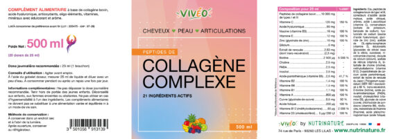 Collagène Liquide Complexe 500 ml | Peptides, Acide Hyaluronique & Vitamines 2 COLLAGENE LIQUIDE VIVEO