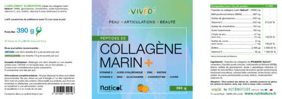 COLLAGÈNE MARIN NATICOL® + (anti-âge et articulations) 2 COLLAGENE MARIN POT VIVEO
